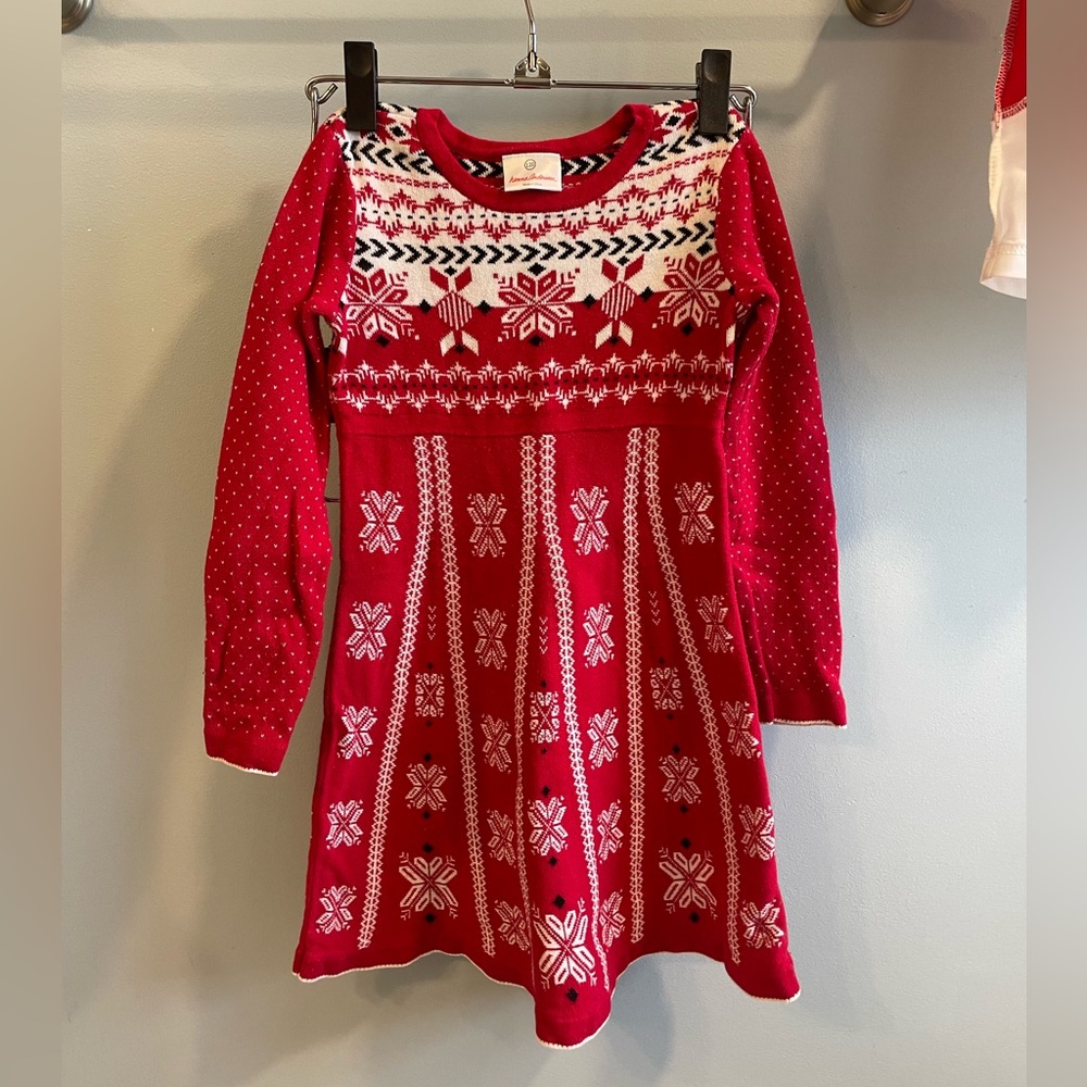 Holiday fairisle sweater dress